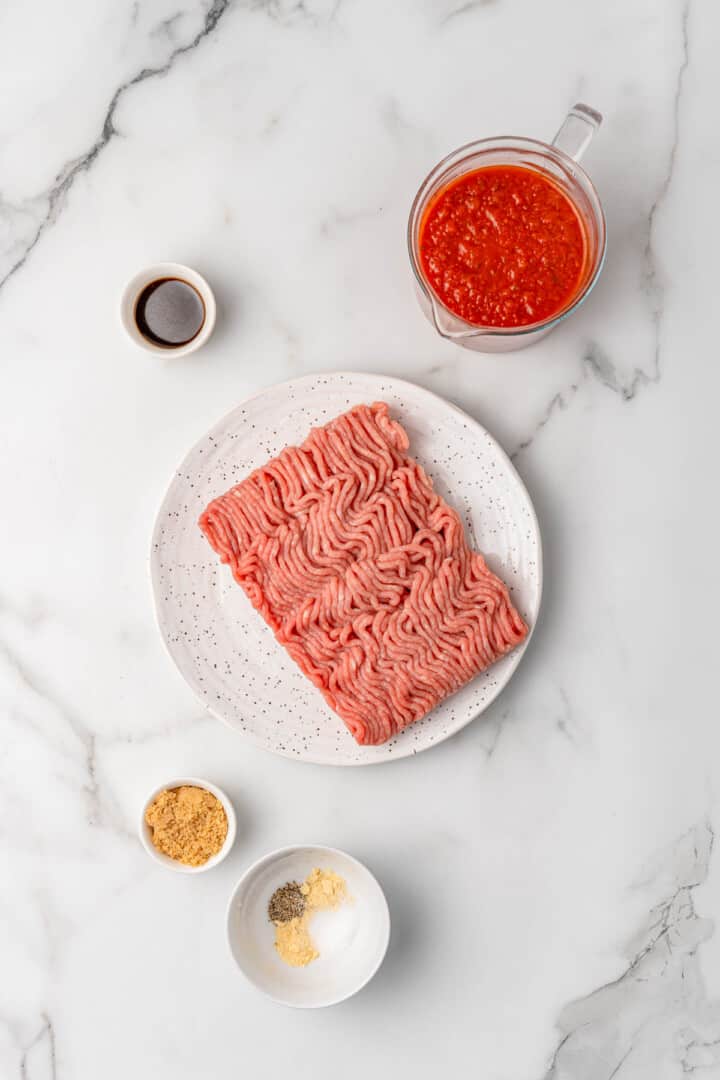 ingredients for ground turkey sloppy joes.