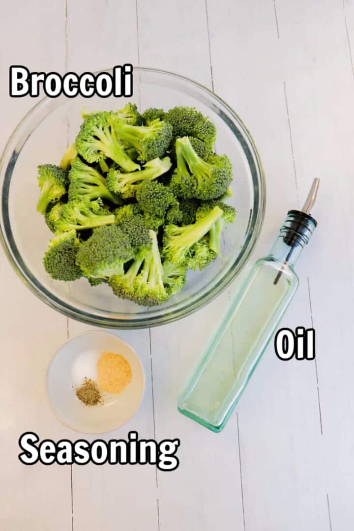 ingredients for roasted broccoli.