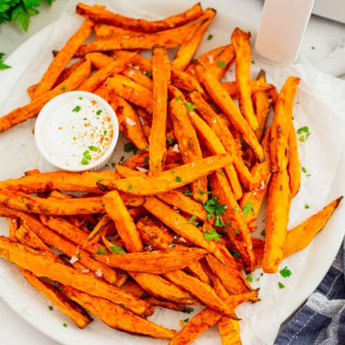 Air Fryer Sweet Potato Fries • The Diary of a Real Housewife