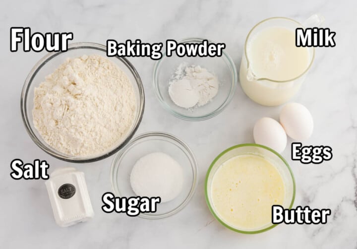 ingredients for sheet pan pancakes.