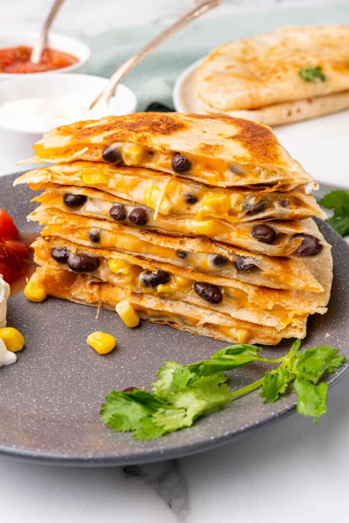 corn and black bean quesadillas