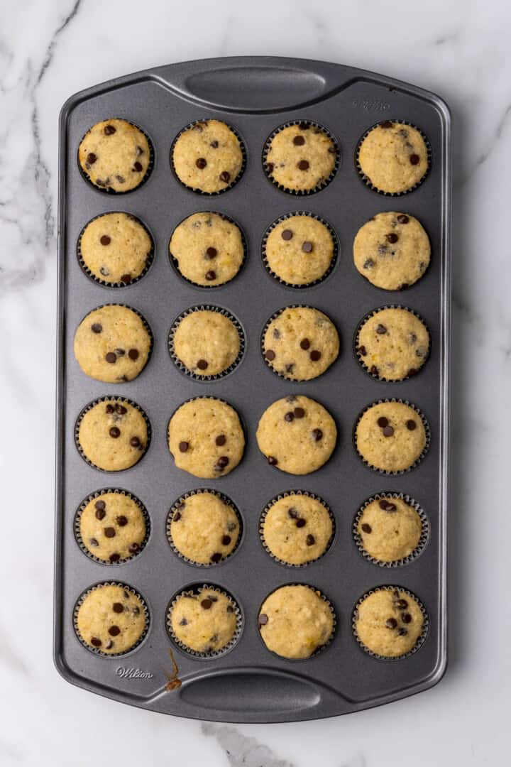 muffins in muffin tin.
