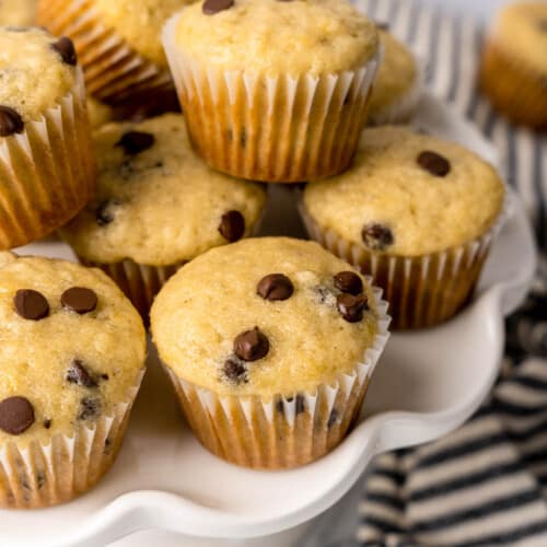 Mini Banana Chocolate Chip Muffins