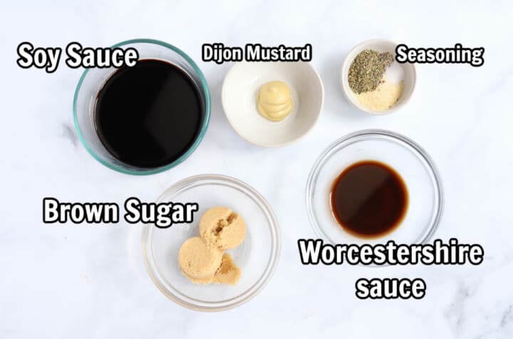 ingredients for pork marinade.