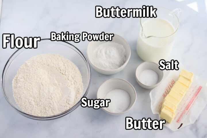 ingredients for the butter swim biscuits.