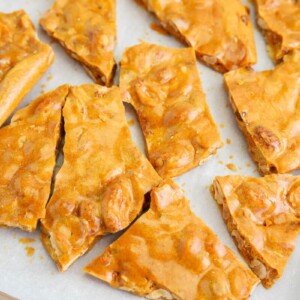 Microwave peanut brittle