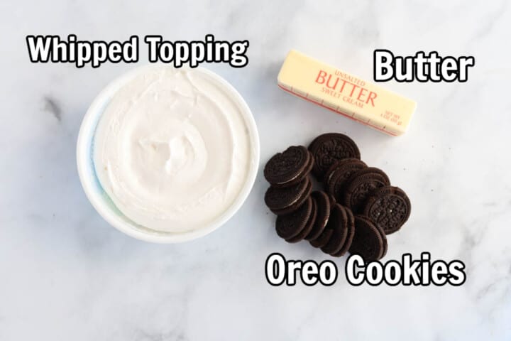 ingredients for Oreo Pie.