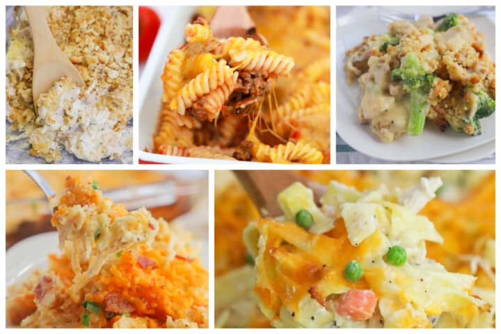 main dish casserole collage