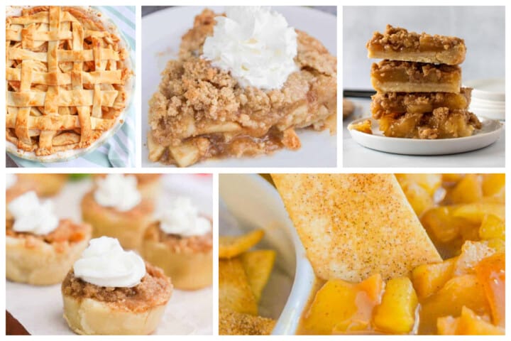 apple recipes for roundup collage.