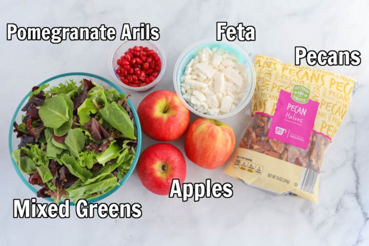 ingredients for Thanksgiving salad.