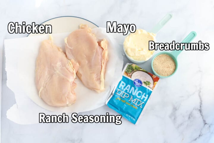 ingredients for Ranch chicken.