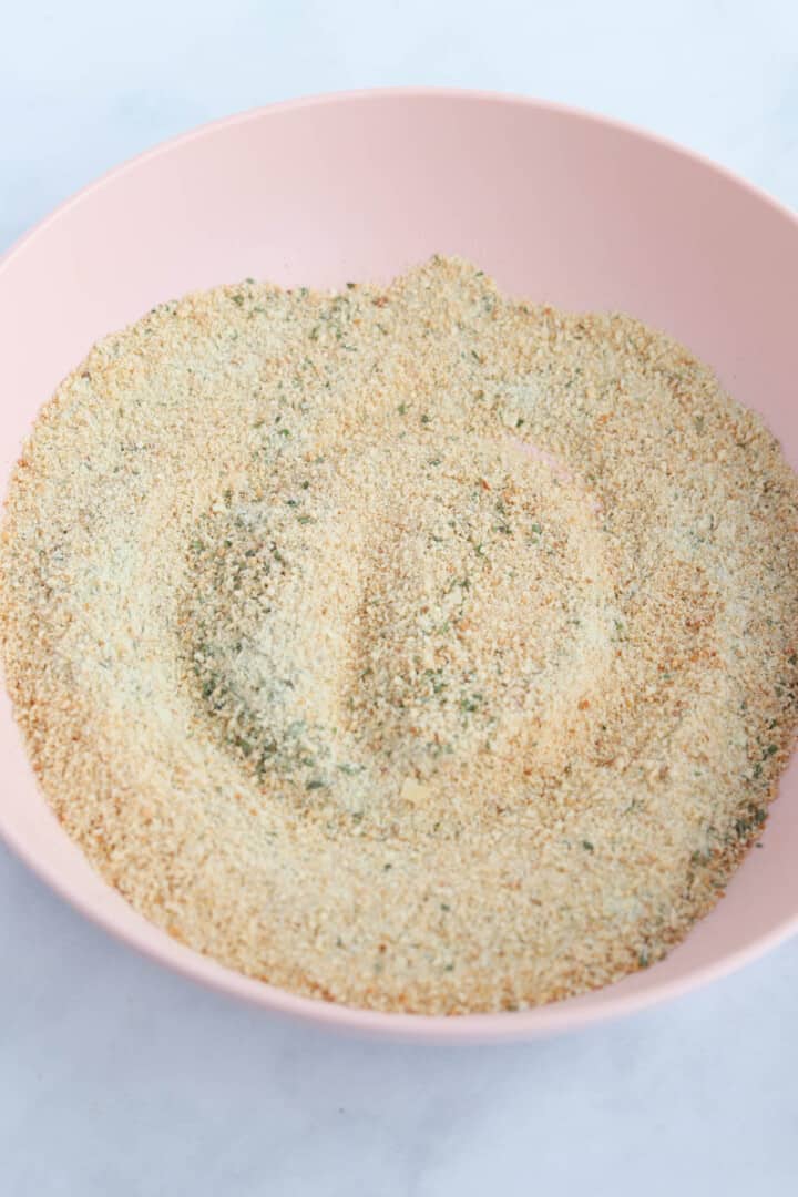 breadcrumbs and Ranch seasoning mixed together.