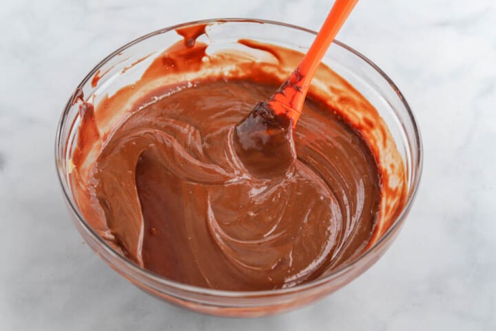 mixing the ingredients together in large bowl.