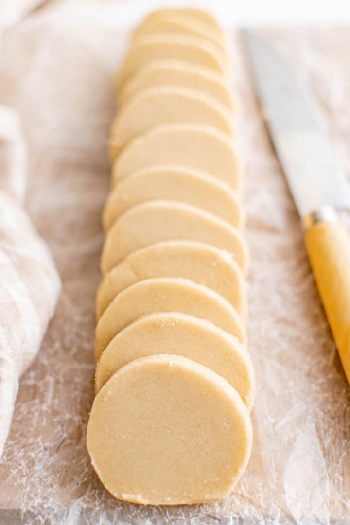 slice and bake cookie dough sliced ready to bake.