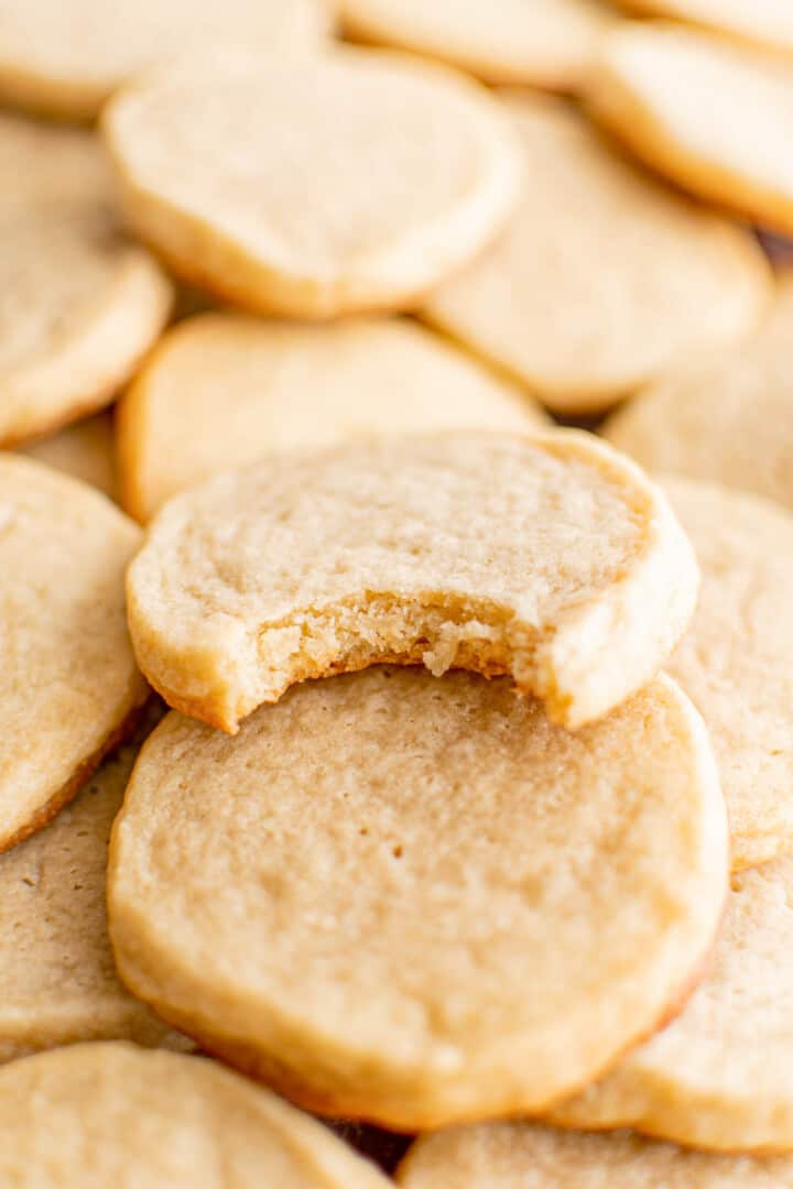 Slice and Bake Cookies laid out on baking sheet.