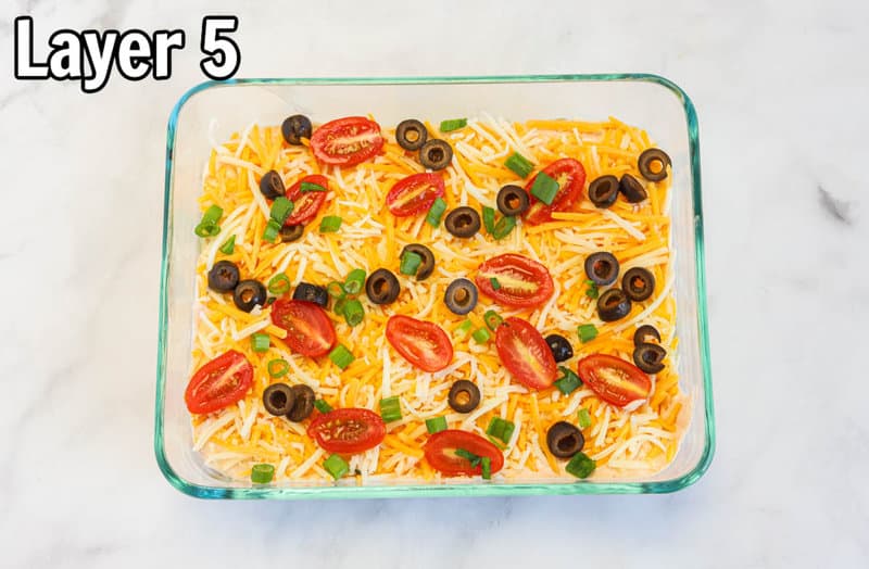 top layer of the 5 layer dip.