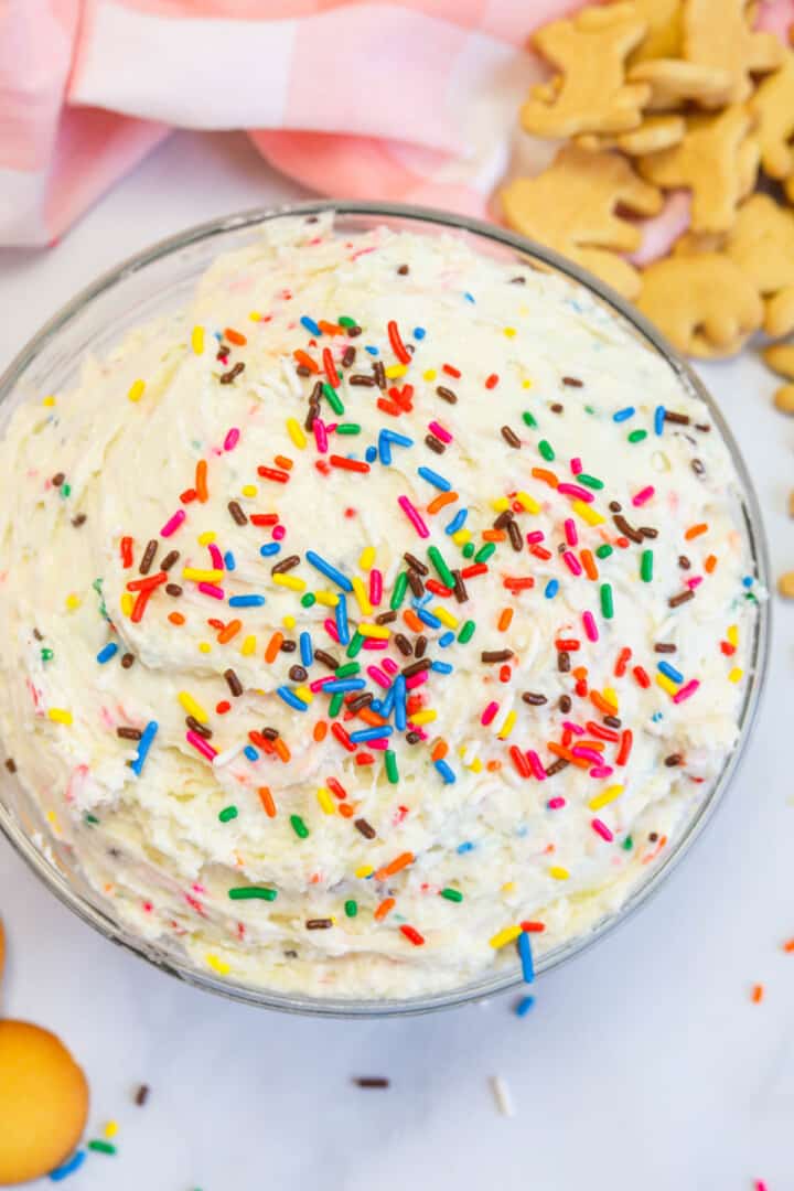 top view of Funfetti Dip.