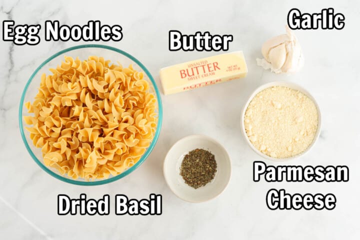 ingredients for butter noodles.