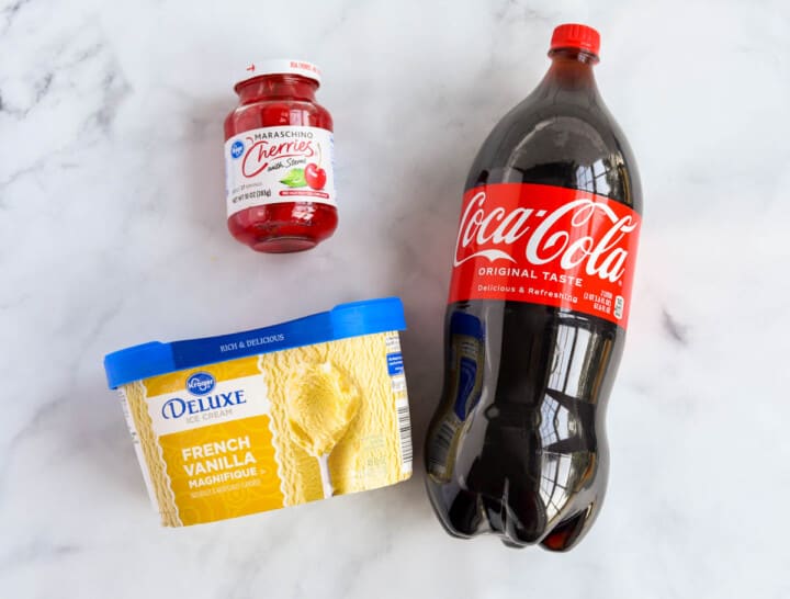 ingredients for the Coke Float.