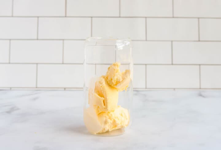 ice cream in the glass for the float.