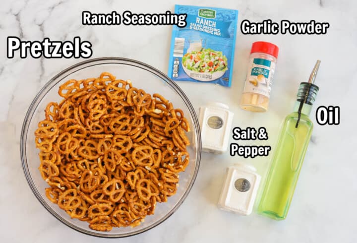 ingredients for crack pretzels.