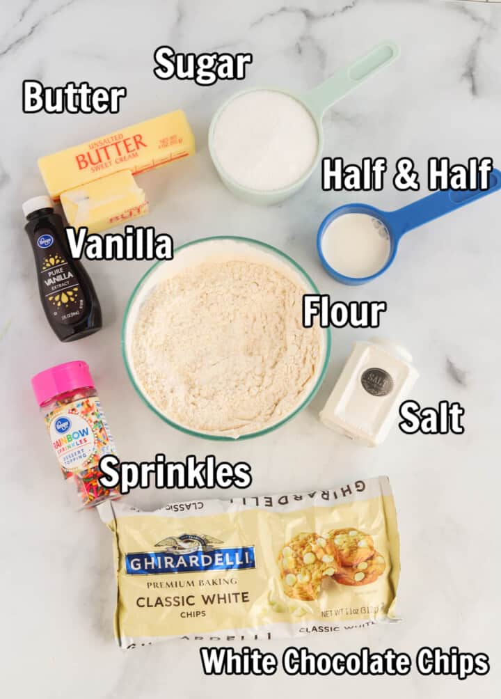 ingredients for edible cake batter.