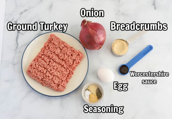 ingredients for homemade turkey burgers.