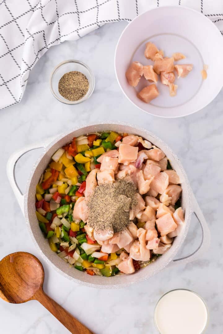 all ingredients in large pot with seasoning.