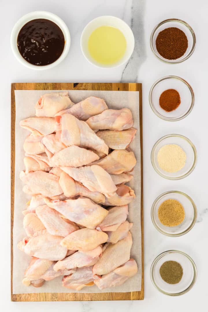 ingredients for BBQ Chicken Wings.