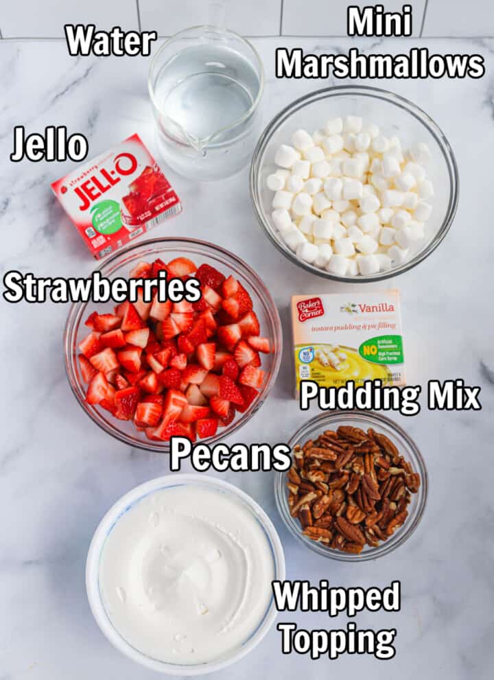 ingredients for Strawberry Fluff.