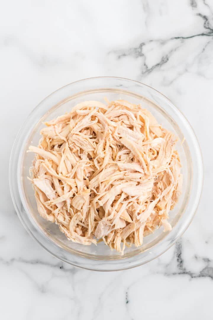 shredded chicken for the soup.