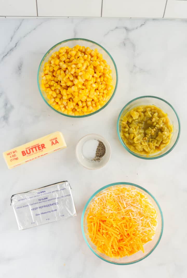 ingredients for Cheesy Corn.