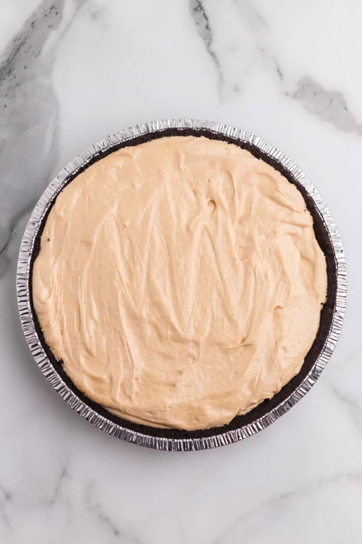 peanut butter pie filling added to the Oreo crust.