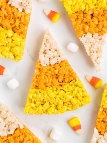 Candy Corn Rice Krispies Treats