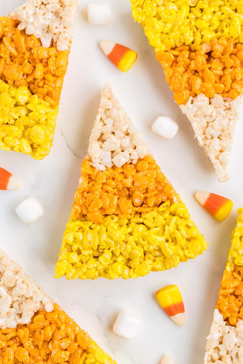 Candy Corn Rice Krispies Treats • The Diary of a Real Housewife