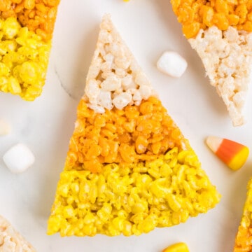 Candy Corn Rice Krispies Treats