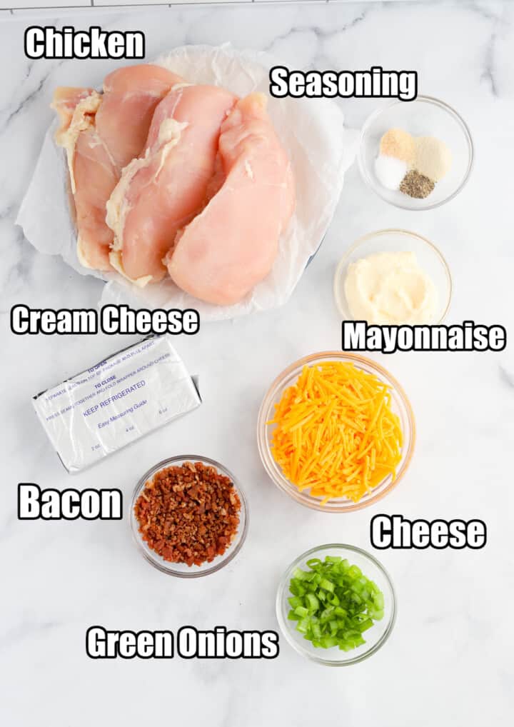 ingredients for the million dollar chicken.