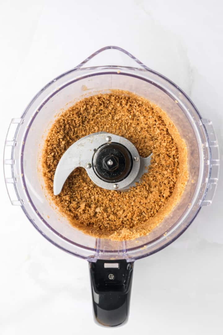 graham crackers in food processor for crust.