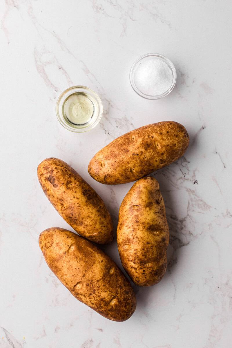 ingredients for baked potatoes.