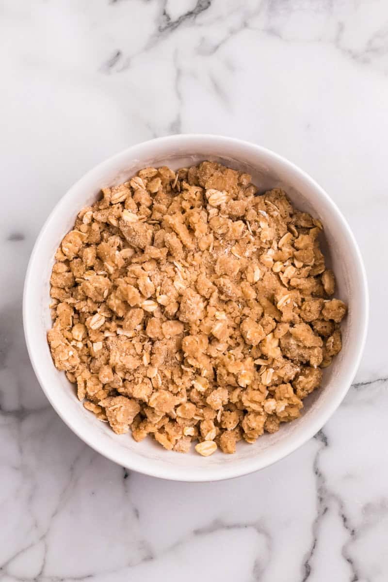 making the crumb topping.