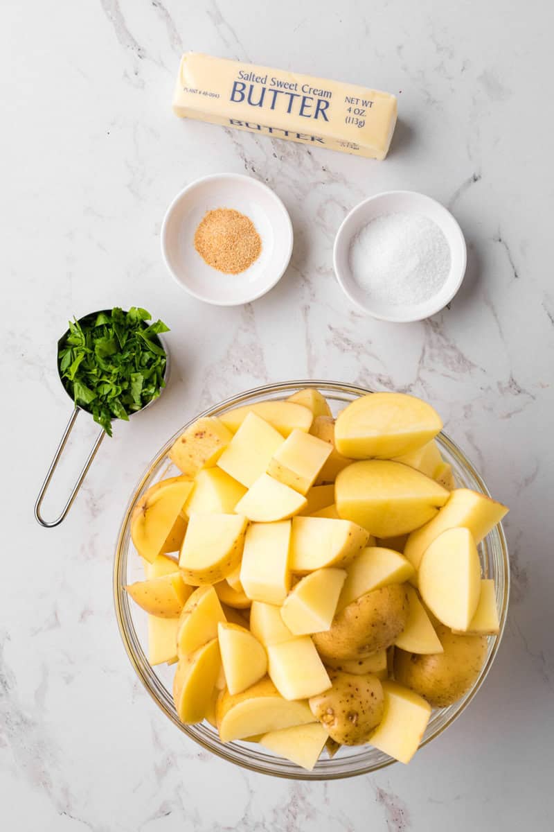ingredients for the Parsley Potatoes.