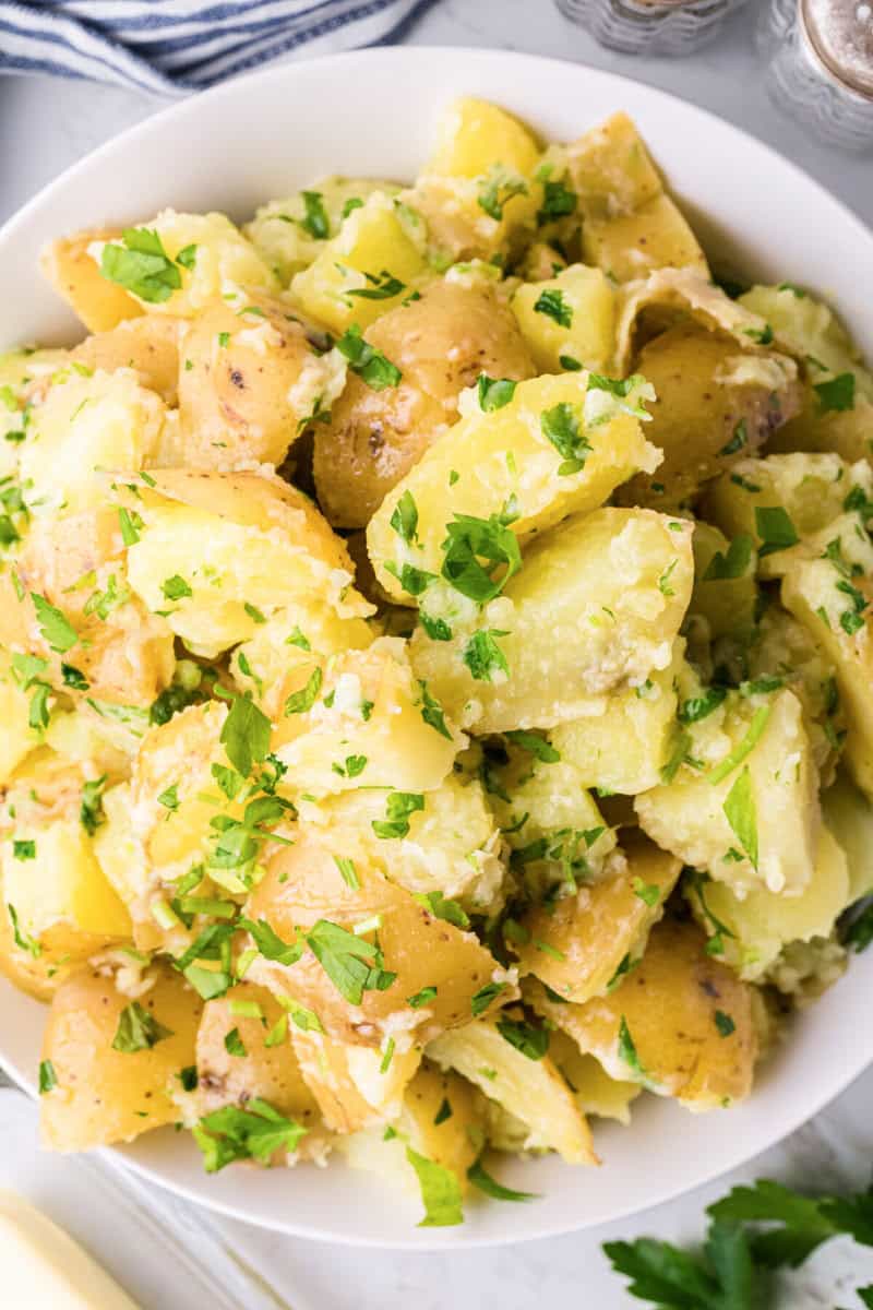 closeup of the Parsley Potatoes 