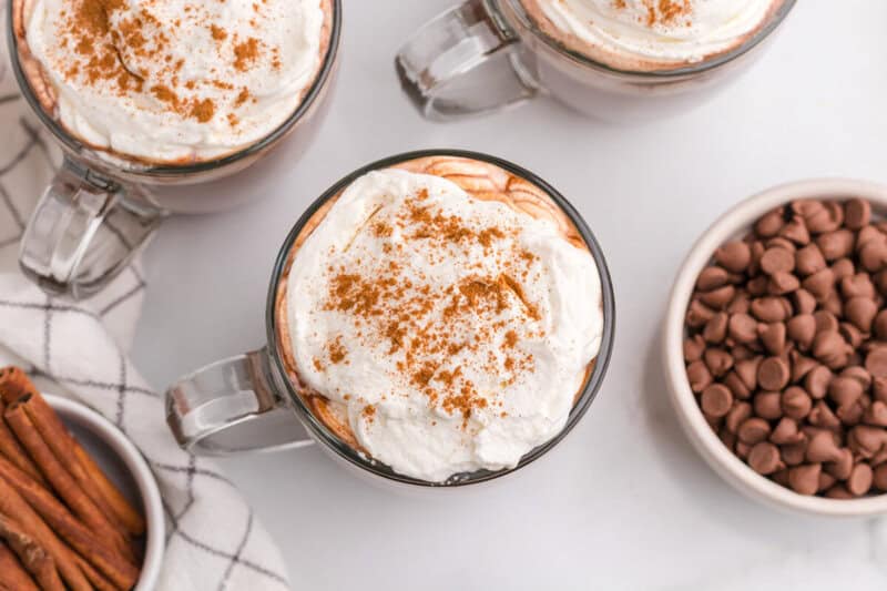 3 cups of the pumpkin spice hot chocolate.