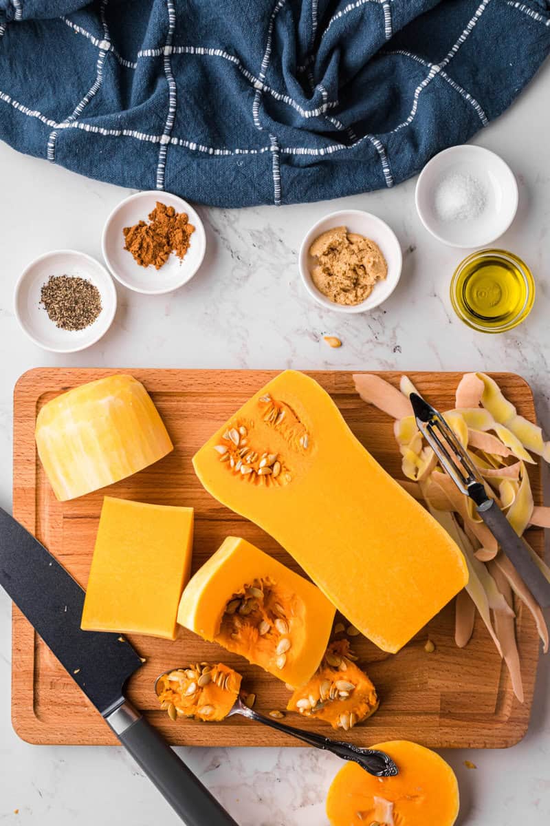 peeling and preparing your butternut squash.
