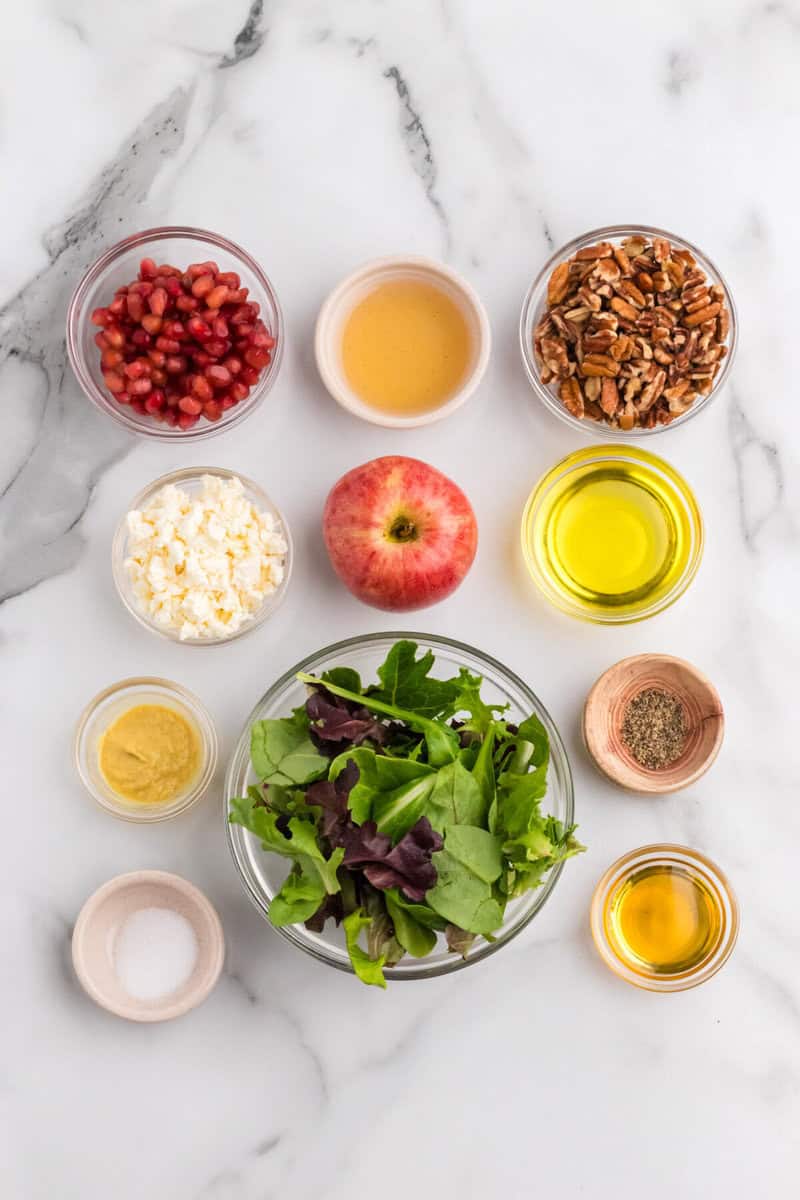 ingredients for the Thanksgiving Salad.