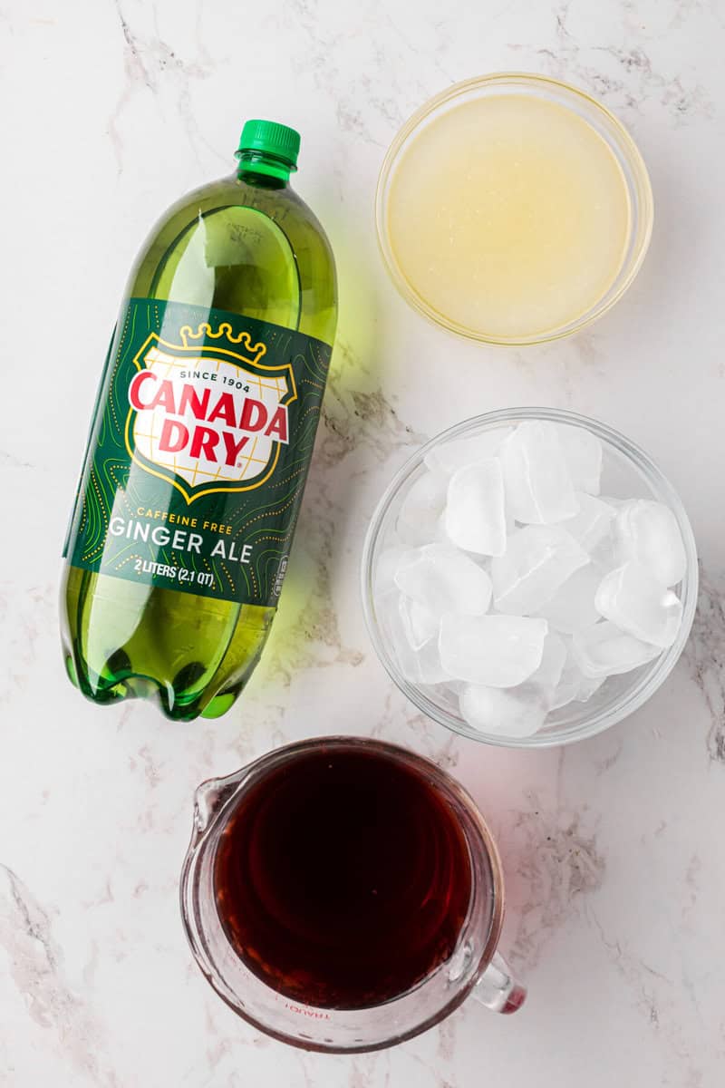 ingredients for the Christmas Punch.