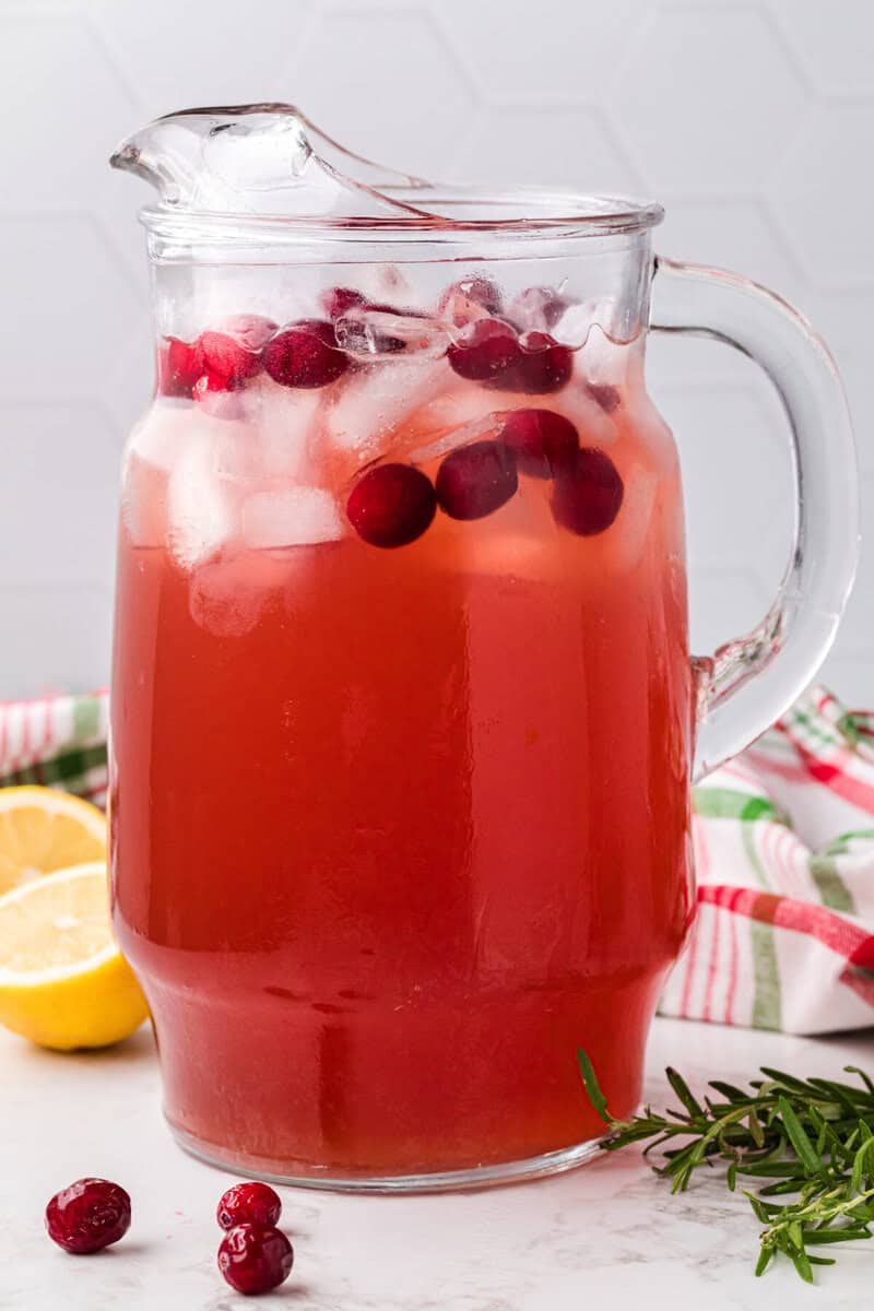 full pitcher of the Christmas Punch.