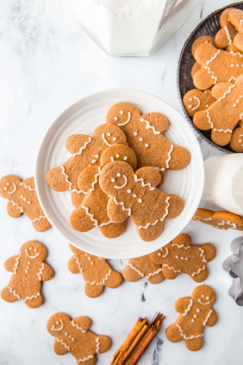 plate of Gingerbread Cookies.