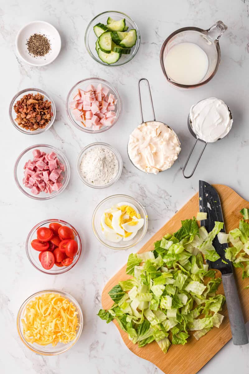 ingredients for the Chef Salad.