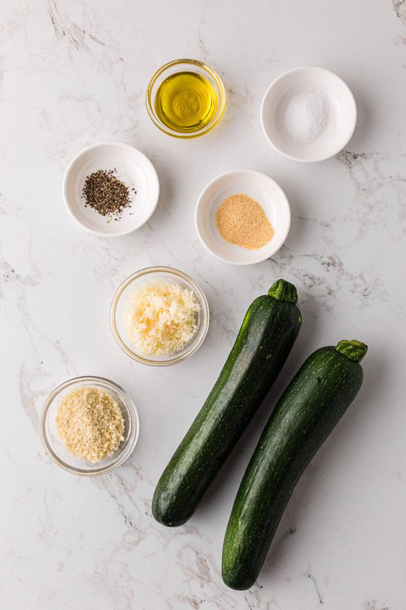 ingredients for the Air Fryer Zucchini.